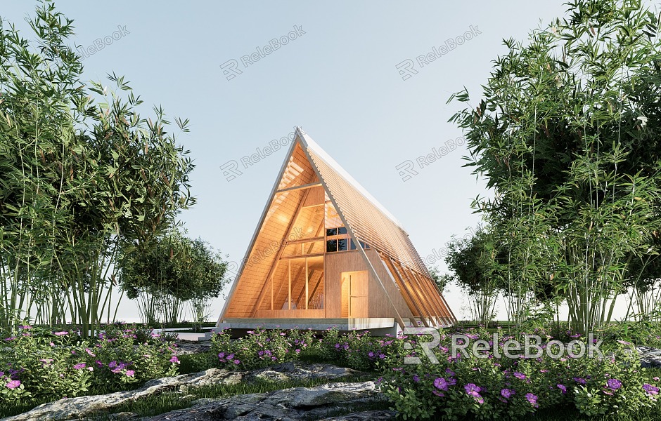 Modern Wooden House Homestay Building Resort Hotel Villa Wooden House Internet Celebrity Building Forest Residence Restaurant Bookstore model