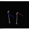 Colorful Wind Turbine Models With Blue Orange Blades And White Base For Home Decor