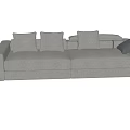 modern double sofa fabric double sofa 3d model