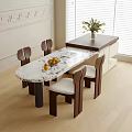 Modern Dining Table and Chair Combination Dining Chair Single Chair Island Table Dining Table 3d model