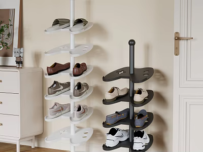 Space Saving Multi Tier Modern Shoe Rack Organizer For Home Entryway Storage 3d model