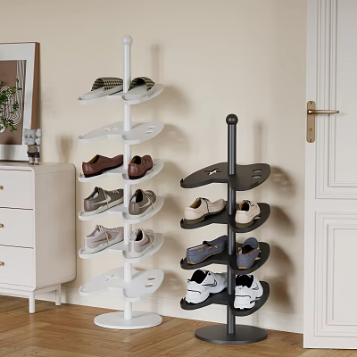 Space Saving Multi Tier Modern Shoe Rack Organizer For Home Entryway Storage 3d model