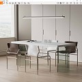 Modern Dining Table and Chair Simple Dining Table and Chair 3d model