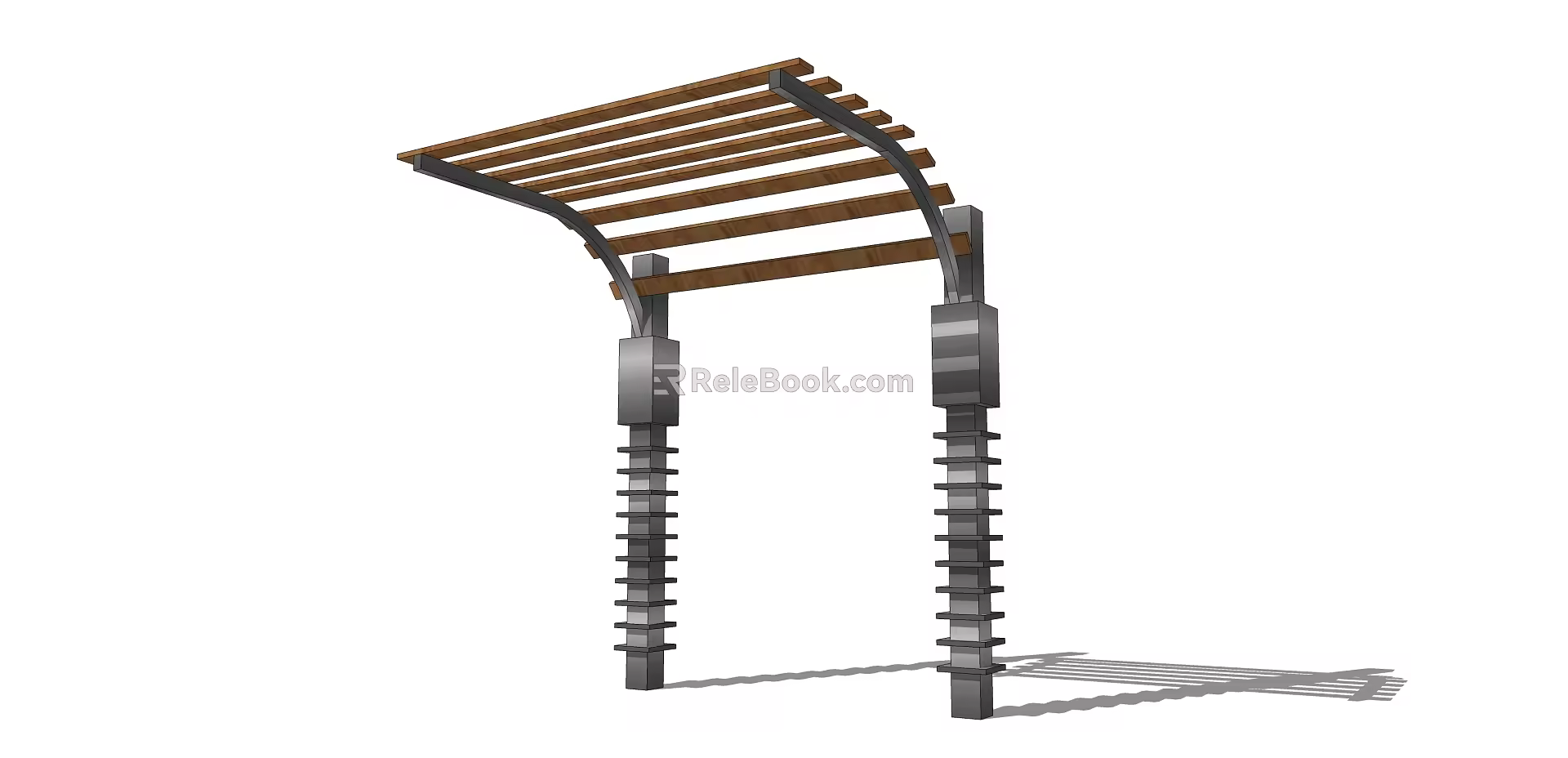Modern gallery structure 3d model
