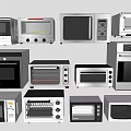 Smart Kitchen Appliances Various Modern Microwave Oven Models For Home Use 3d model