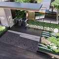 Modern Entrance Gate of Planning Yibin Project With Landscaped Greenery and Flower Beds