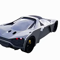 Silver Concept Sports Car With Sleek Design Transparent Roof Black Wheels And Yellow Brake Calipers
