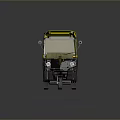 Three wheeled auto rickshaw with yellow roof black body front windshield and interior seats