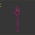 Traditional Ornate Scepter With Intricate Top Structure Vibrant Colors And Textured Column