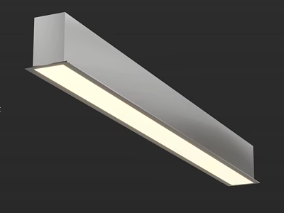 Modern Linear Metal Chandelier with LED Light for Contemporary Interior Design 3d model