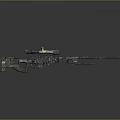 High Precision Sniper Rifle With Tactical Scope Long Barrel And Mechanical Design 3d model