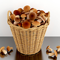 Modern Mushroom Bamboo Basket Mushroom Combination 3d model