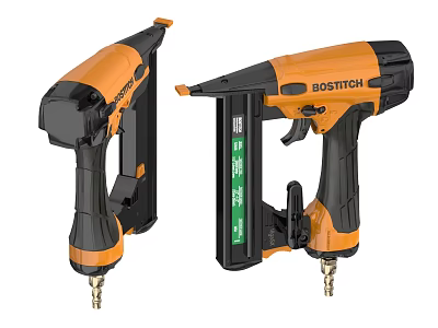 Bostitch Two Black And Orange Pneumatic Staple Guns Professional Hardware Tools 3d model