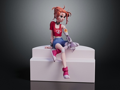 Modern Game Character Cartoon Beauty Cartoon Girl Cartoon Girl model