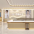 China Gold China Jewelry Jewelry Store With Illuminated Facade Glass Doors And Display Cases