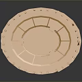 Golden Single Chair With Arched Structure Design And Circular Frame For Modern Interior Decor