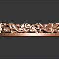 Elegant Rose Gold Ring With Intricate Floral Filigree Design And Smooth Polished Surface