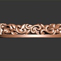 Modern Bracelet Engraved Gold Bracelet Bracelet 3d model