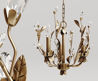 Modern chandelier multi-head chandelier 3d model