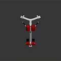 Fitness Sit Up Bench With Red Pads And Silver Metal Frame For Abdominal Training