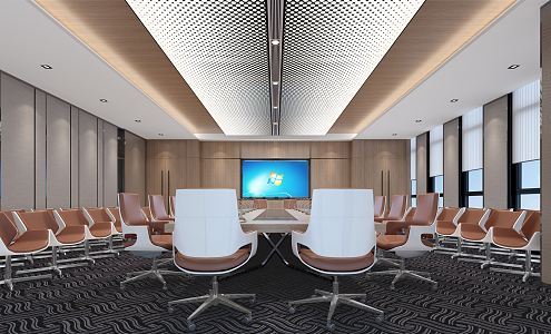 Modern Meeting Room Meeting Table and Chair 3d model