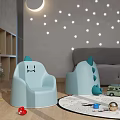 Playful Animal Shaped Colorful Kids Single Sofa For Children's Room Decor