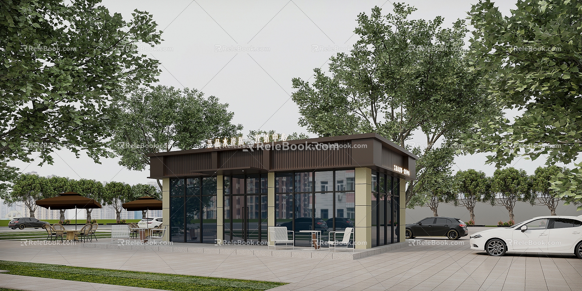 Modern Sales Office Building Temporary Sales Department Appearance 3d model