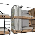 Modern Bunk Bed Design With Wooden Frame Guardrail Ladder And Storage Drawers