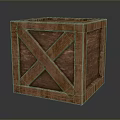 Rustic Wooden Storage Box With Cross Pattern And Natural Finish