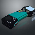 Professional Handheld Detection Device In Black And Teal With Screen Control Knob And Buttons