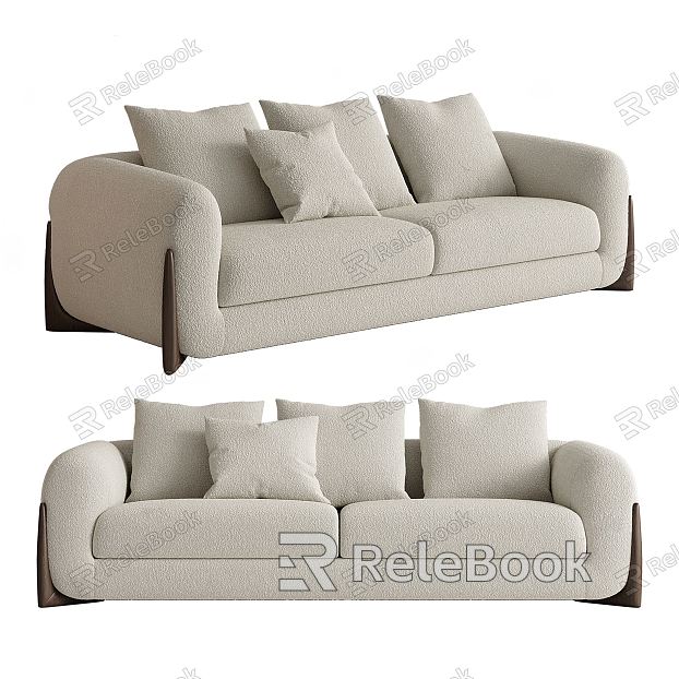 modern double sofa lambswool double sofa model