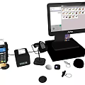 Commercial POS Retail Equipment with Touchscreen Monitor Cash Drawer Receipt Printer and Scanner