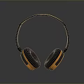 Modern Over Ear Computer Headphones With Black And Orange Design And Comfortable Fit