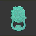Lion Head Decorative Door Knocker With Vintage Metal Design And Classic Style