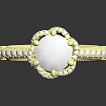 Elegant Diamond Ring With Large Center Stone And Intricate Band Design Details
