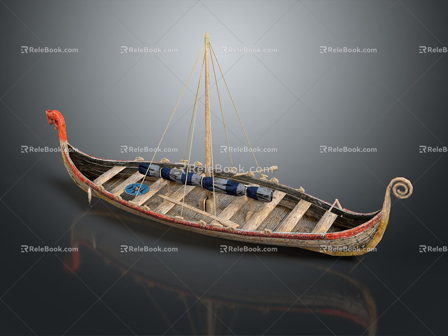 Boat Small Wooden Boat Fishing Boat Speedboat 3d model