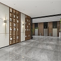 Lobby Front Desk Elevator 3d model