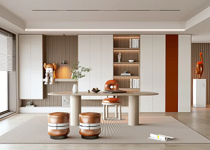 Modern study 3d model