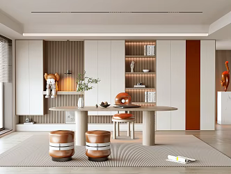 Modern study 3d model