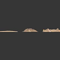 Three Different Shaped Beige Textured Mats With Natural Material For Home Use