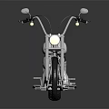 Classic Cruiser Motorcycle With Gray Body Black Leather Seat Chrome Accents And Spoke Wheels
