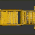 Sturdy Industrial Yellow Ladder With Safety Platform And Steel Rails