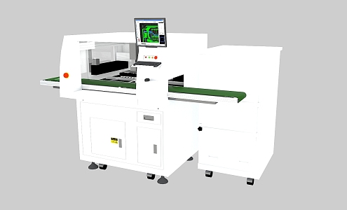 Automatic plate machine SMT workshop equipment virtual simulation animation 3d model