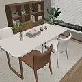 Modern Dining Table and Chair Combination Dining Table and Chair 3d model