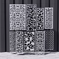 Modern Decorative Laser Cut Screens With Various Intricate Patterns And Designs 3d model