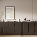 Modern Black Entrance Cabinet Sideboard Cabinet Balcony Cabinet Storage Cabinet Entrance Cabinet 3d model