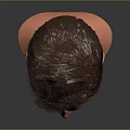 Realistic 3D Male Head Model With Detailed Facial Features And Short Dark Hair