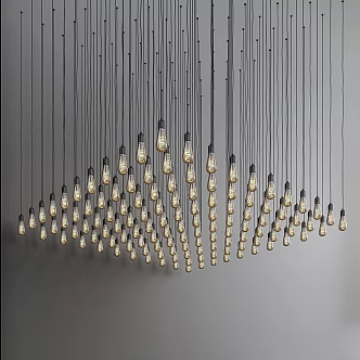 Modern chandelier dining room lamp lighting lamp glass ball lamp creative chandelier 3d model