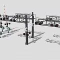 modern signal lamp cross signal 3d model