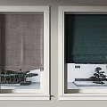 Various Roman Blinds With Different Colors And Styles For Home Window Decoration